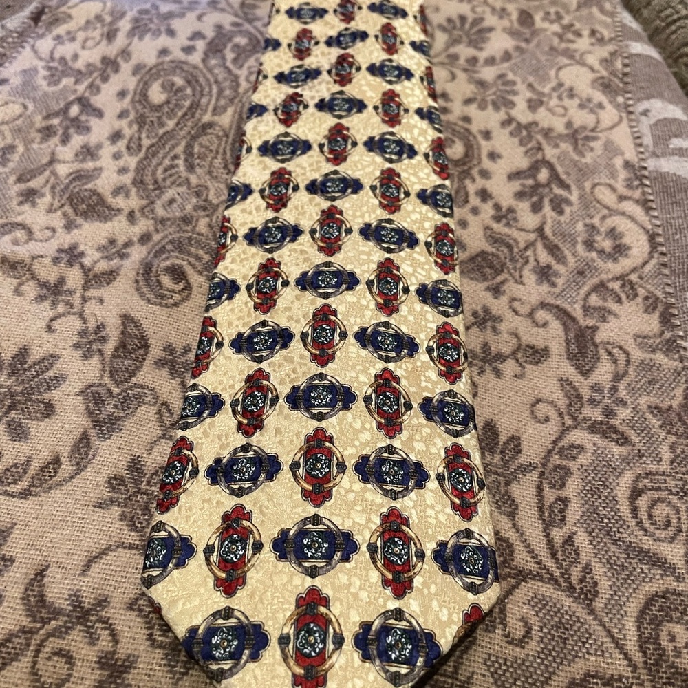 Robert Talbott Patterned Silk Tie, Made In Italy,… - image 1